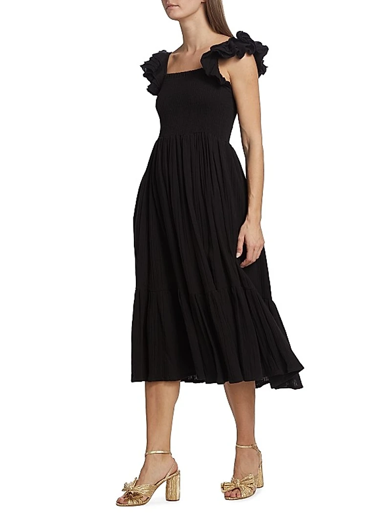 Olympia Tiered Midi-Dress
