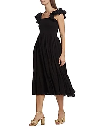 Olympia Tiered Midi-Dress
