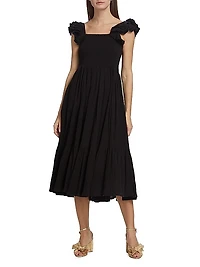 Olympia Tiered Midi-Dress
