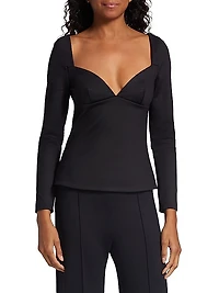 Sweetheart Long-Sleeve Top