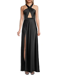 Asher Satin Cut-Out Gown