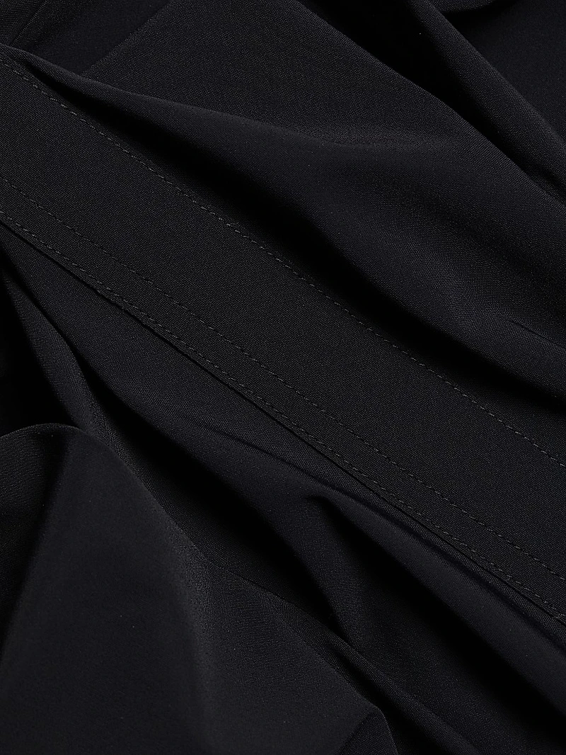 Zak Pleated Jersey Button-Front Blouse