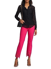 Shulinen Lace Button-Front Blouse