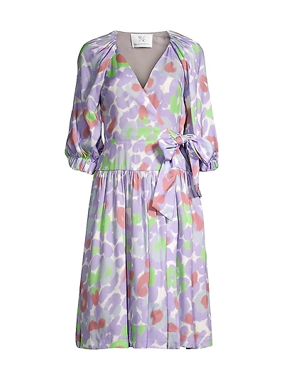 Debra Spotted Wrap Dress