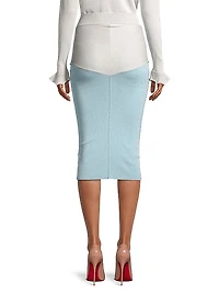 Colorblocked Chevron Pencil Skirt