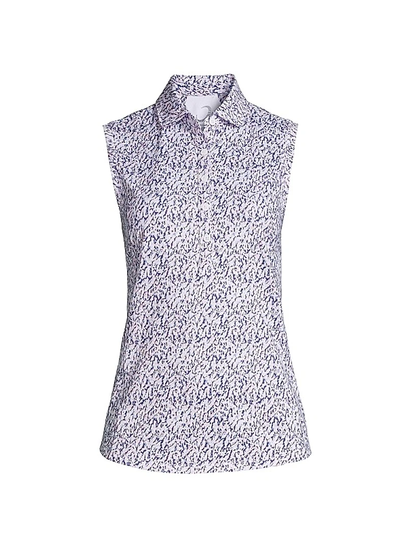 Tae Sleeveless Polo Top