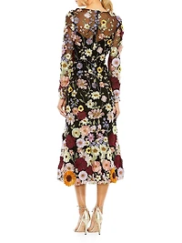 Mac Floral Embroidered Midi-Dress