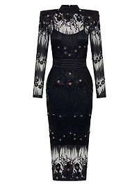 L'Artiste Embellished Midi-Dress