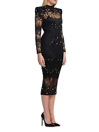 L'Artiste Embellished Midi-Dress