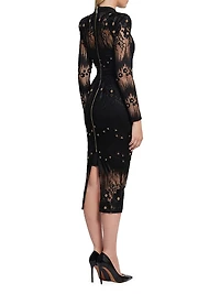 L'Artiste Embellished Midi-Dress