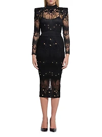 L'Artiste Embellished Midi-Dress