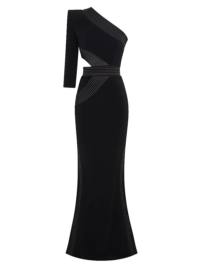 Circus Delirium One-Shoulder Gown