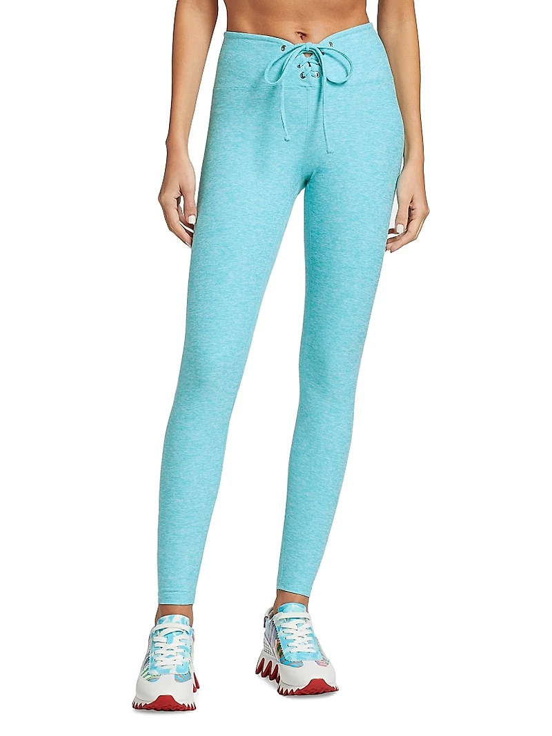 Football High-Rise Lace-Up Leggings