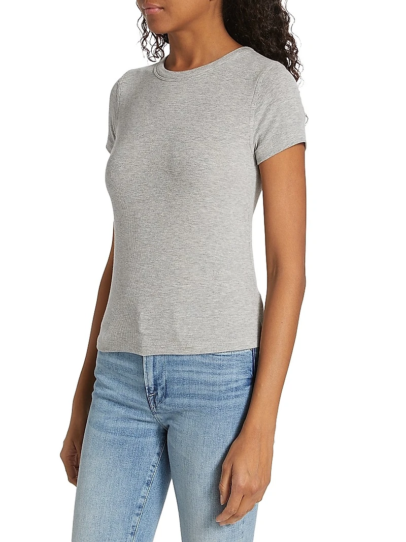 Shrunken Rib-Knit T-Shirt