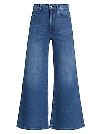 Le Palazzo High-Rise Cropped Wide-Leg Jeans