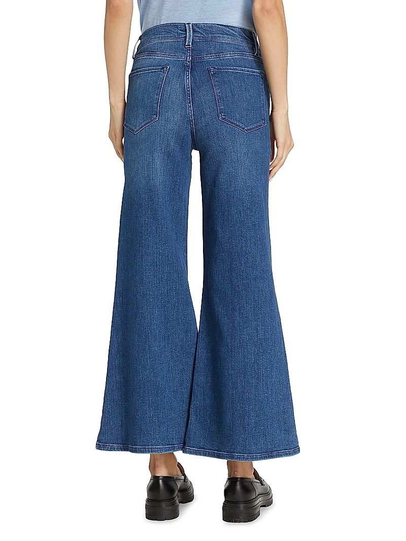 Le Palazzo High-Rise Cropped Wide-Leg Jeans