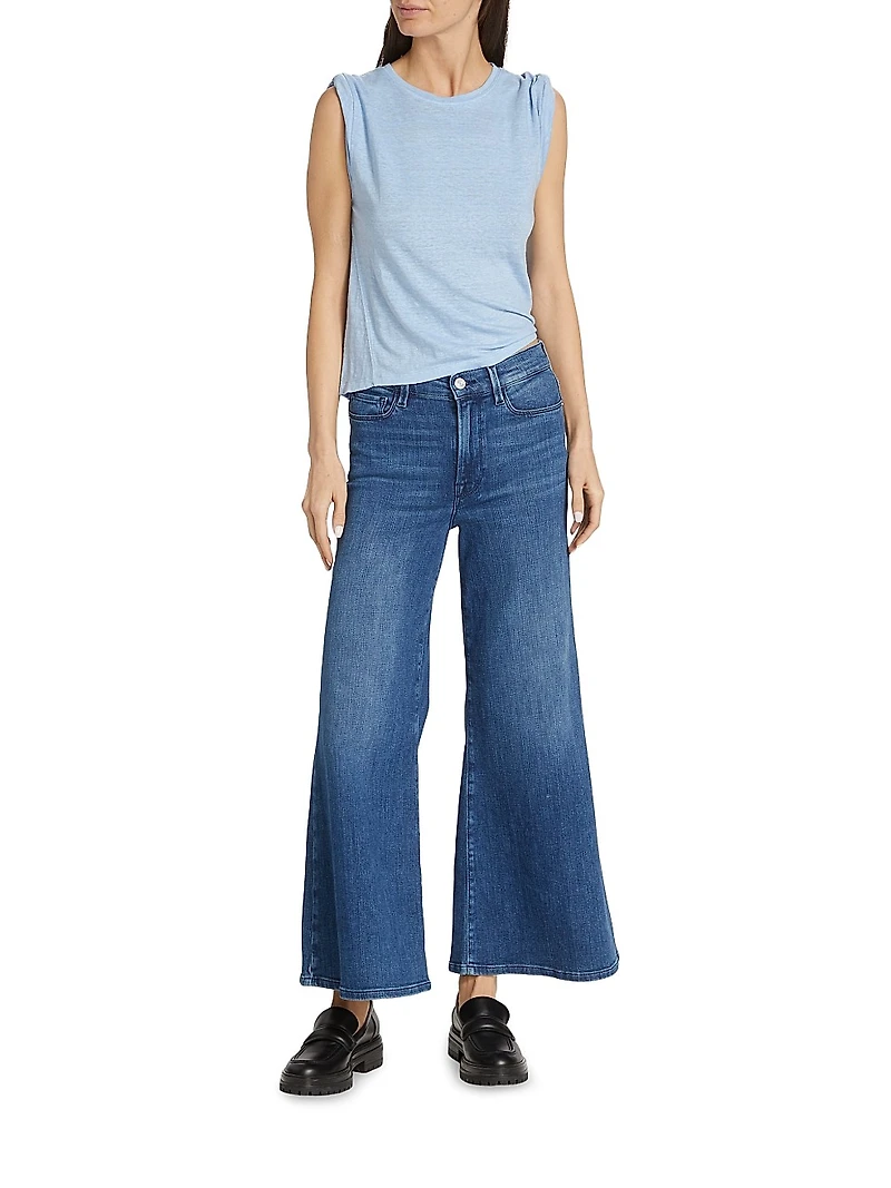 Le Palazzo High-Rise Cropped Wide-Leg Jeans