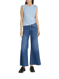 Le Palazzo High-Rise Cropped Wide-Leg Jeans