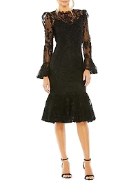 Embellished High-Neck Dress