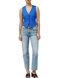 Priya Linen-Blend Vest