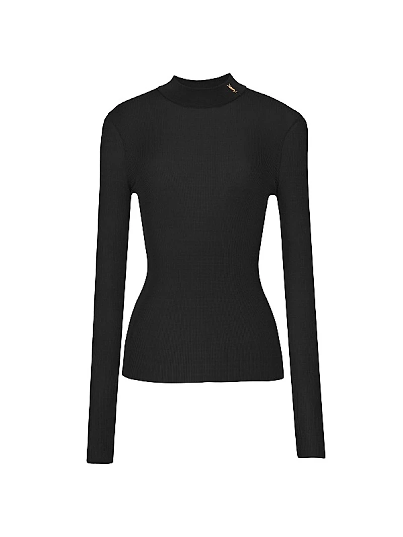 Ribbed Sweater in Silk