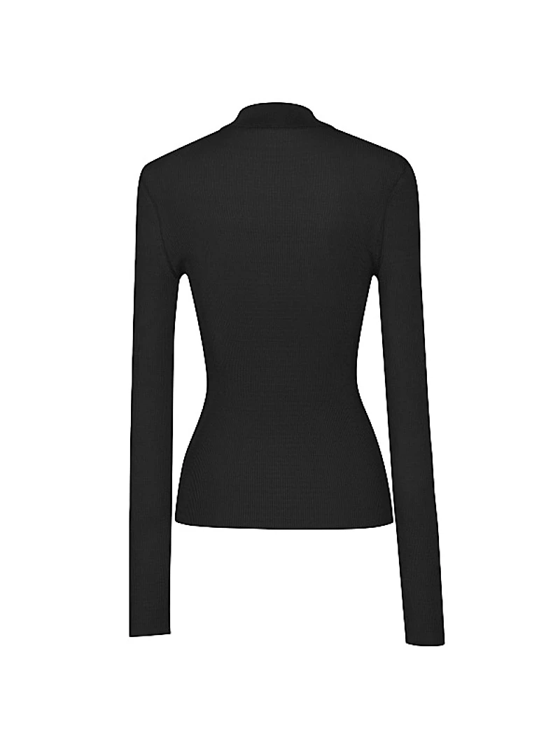 Ribbed Sweater in Silk