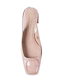 50MM Patent Leather Block-Heel Pumps