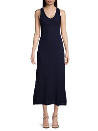 V-Neck Crochet Maxi Dress