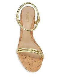 Gimenez 60MM Metallic Block-Heel Sandals