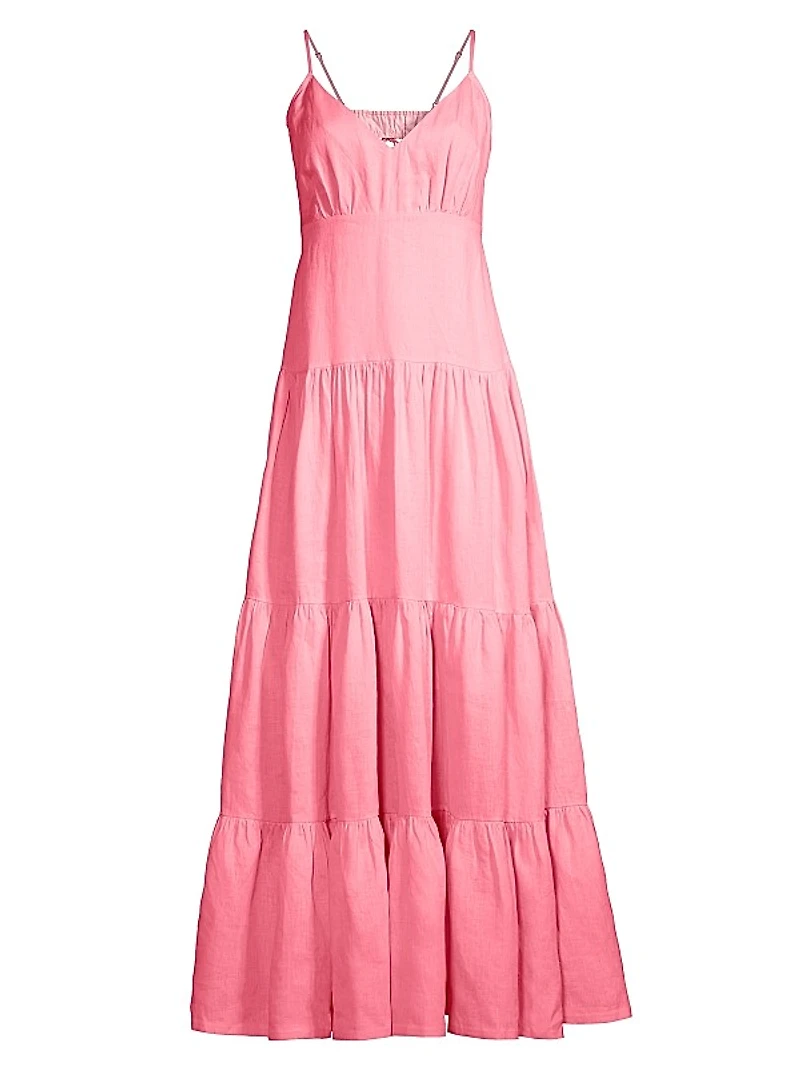 Linen Tiered Maxi Dress