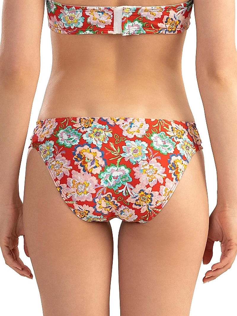 Floral Looped Bikini Bottoms