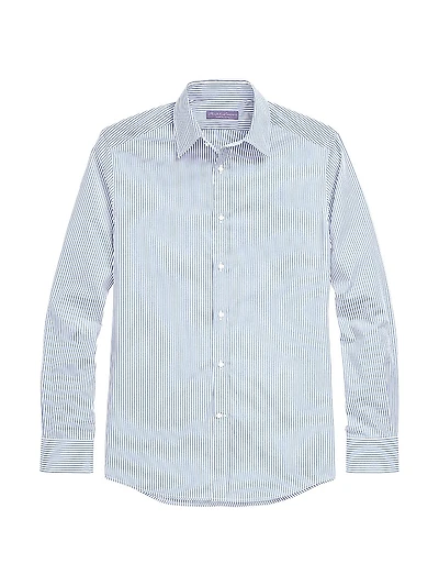 Philip NK Striped Cotton Long-Sleeve Shirt