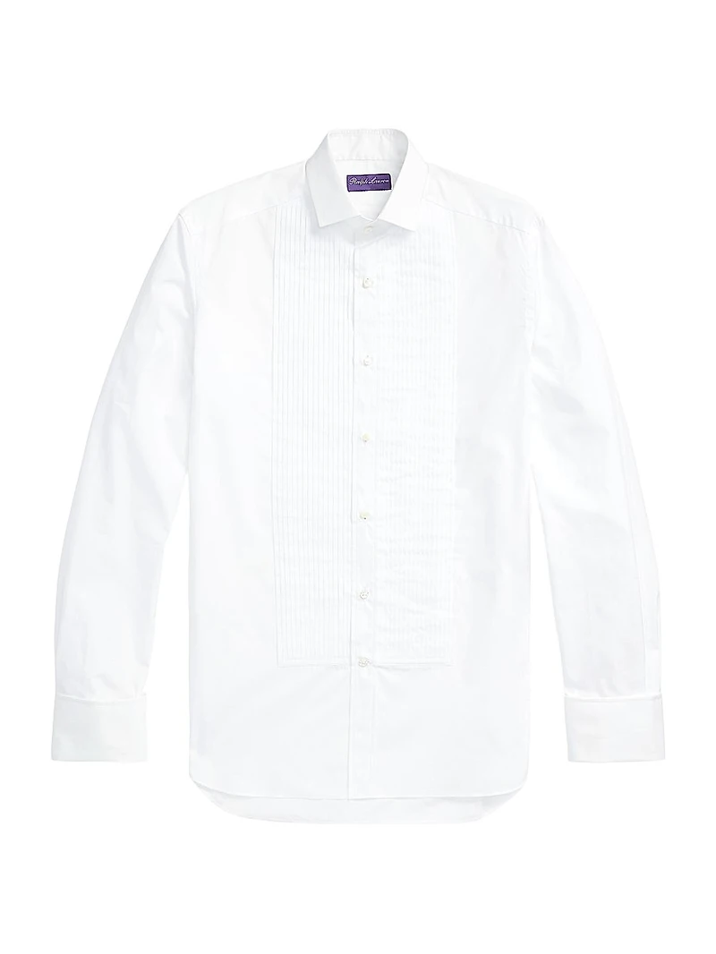 Dexter Cotton Pleated Long-Sleeve Shirt