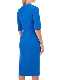 Alexa Pleated Midi-Dress