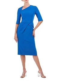 Alexa Pleated Midi-Dress