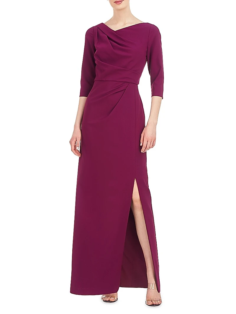 Margerite Pleated Column Gown