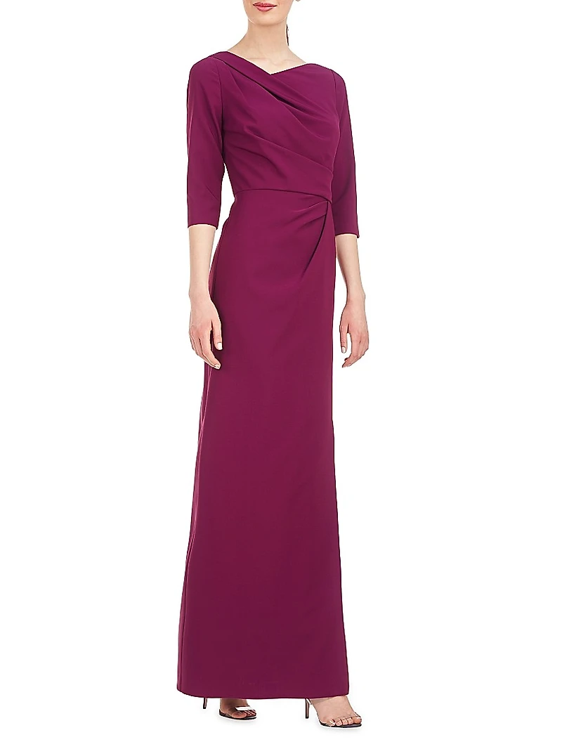 Margerite Pleated Column Gown