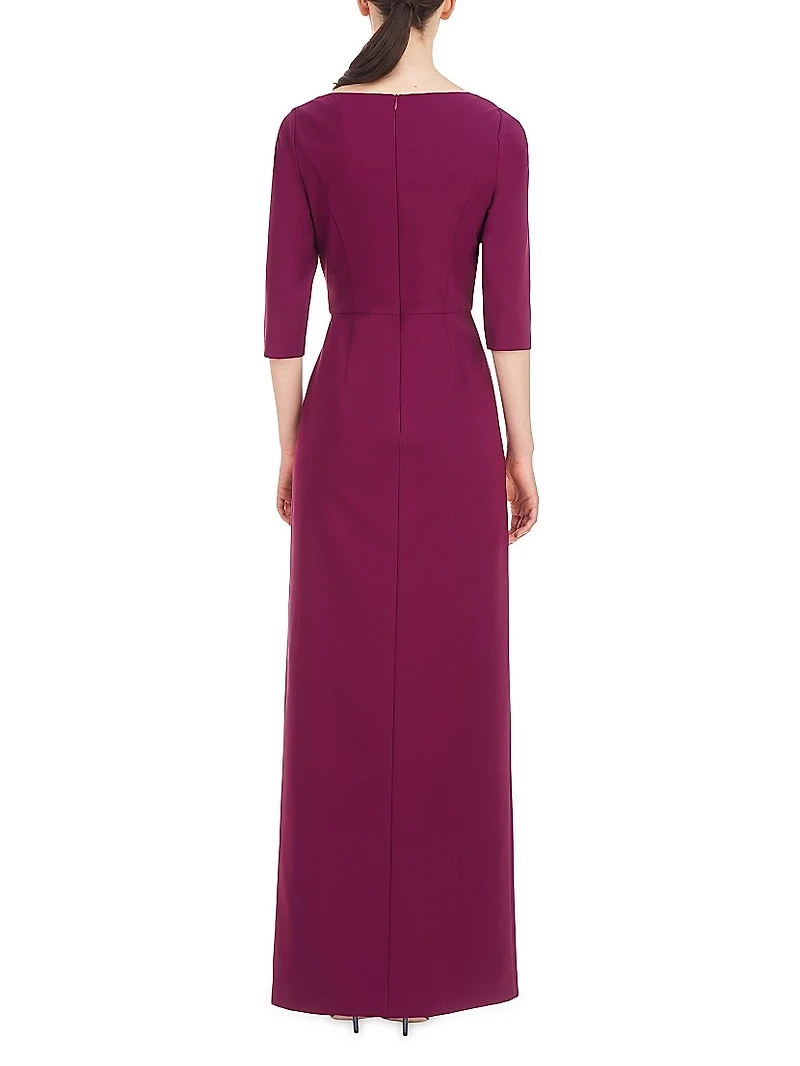 Margerite Pleated Column Gown