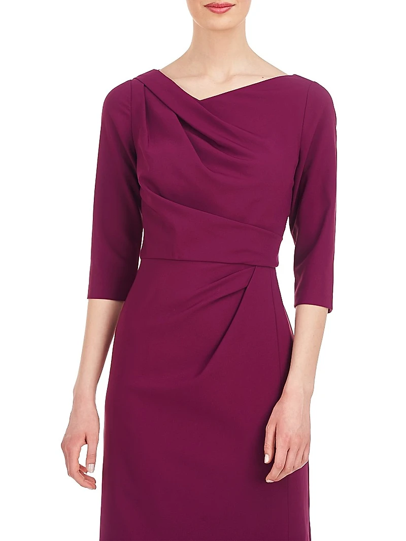 Margerite Pleated Column Gown