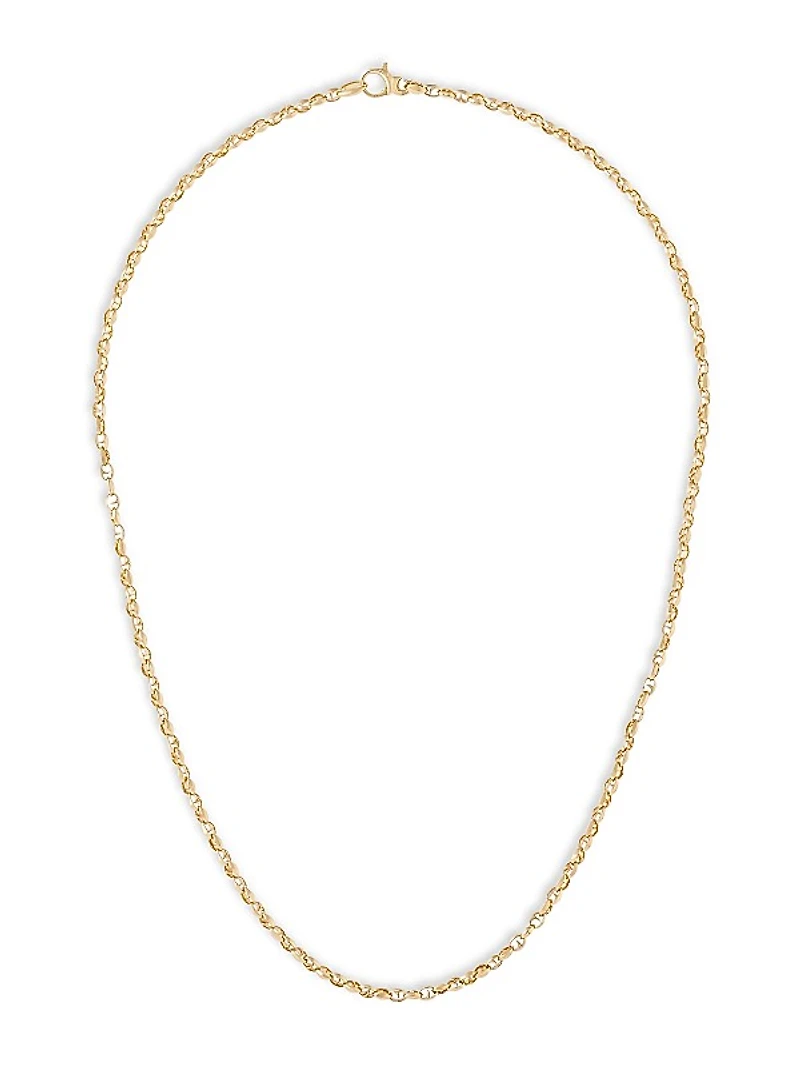 Classic Medium Link 18K Gold Necklace