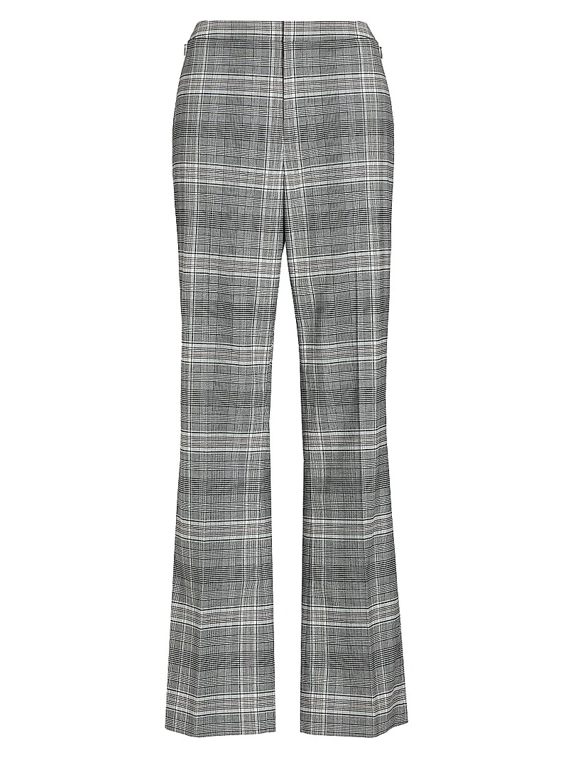 The Paige Plaid Straight-Leg Pants