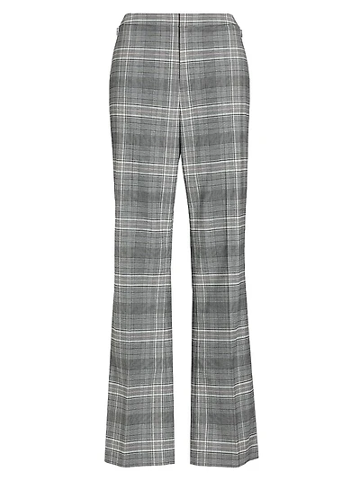 The Paige Plaid Straight-Leg Pants