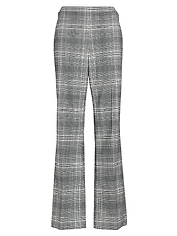 The Paige Plaid Straight-Leg Pants
