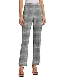 The Paige Plaid Straight-Leg Pants