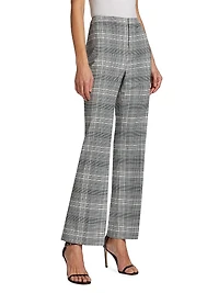 The Paige Plaid Straight-Leg Pants