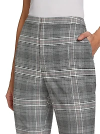 The Paige Plaid Straight-Leg Pants
