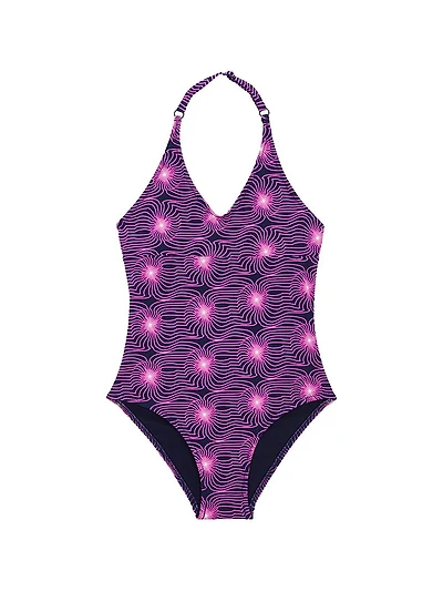 Little Girl's & Hypno Halterneck One-Piece Swimsuit