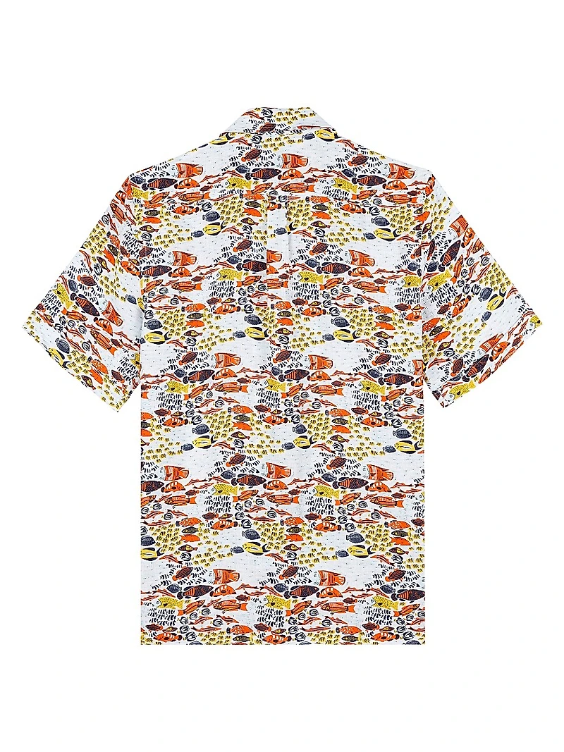 Fish Fam Linen Camp Shirt