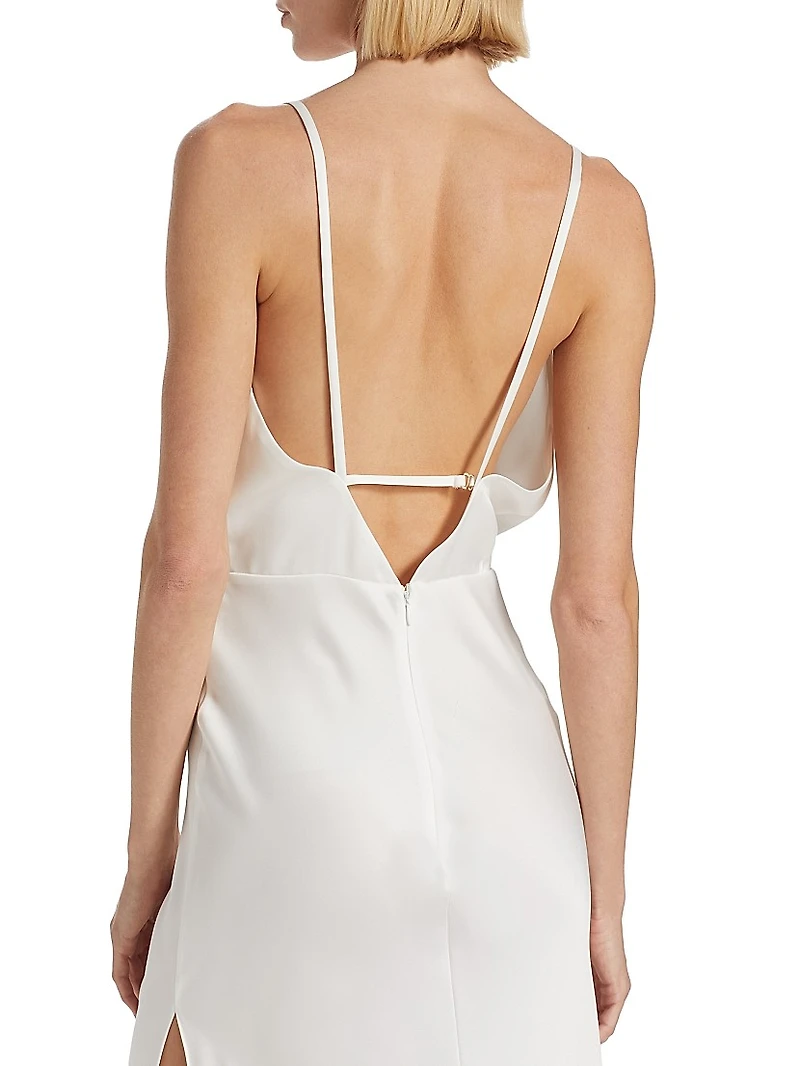 Vick V-Neck Satin Gown