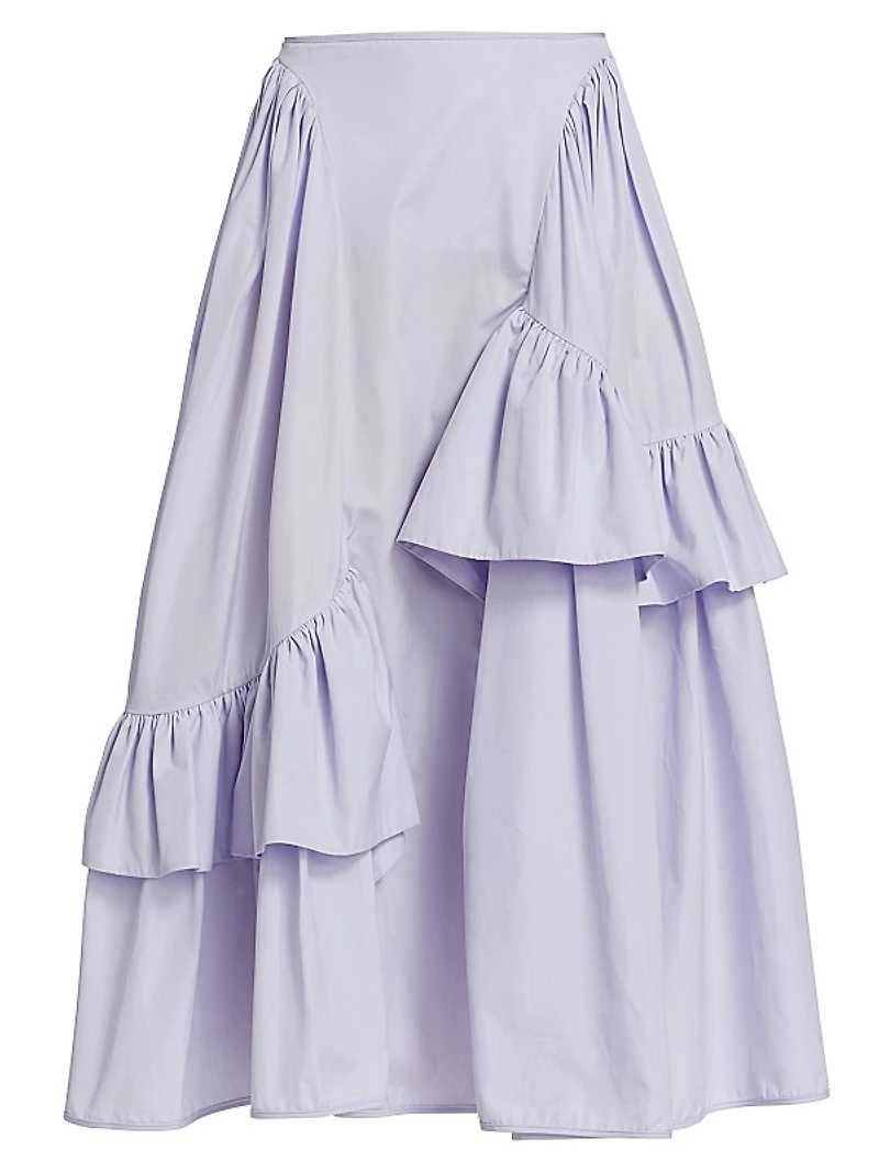 Damara Ruffle Midi-Skirt